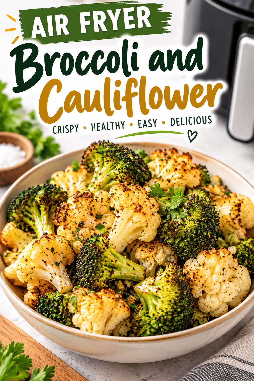Read more about the article Air Fryer Broccoli and Cauliflower – Easy Recipe