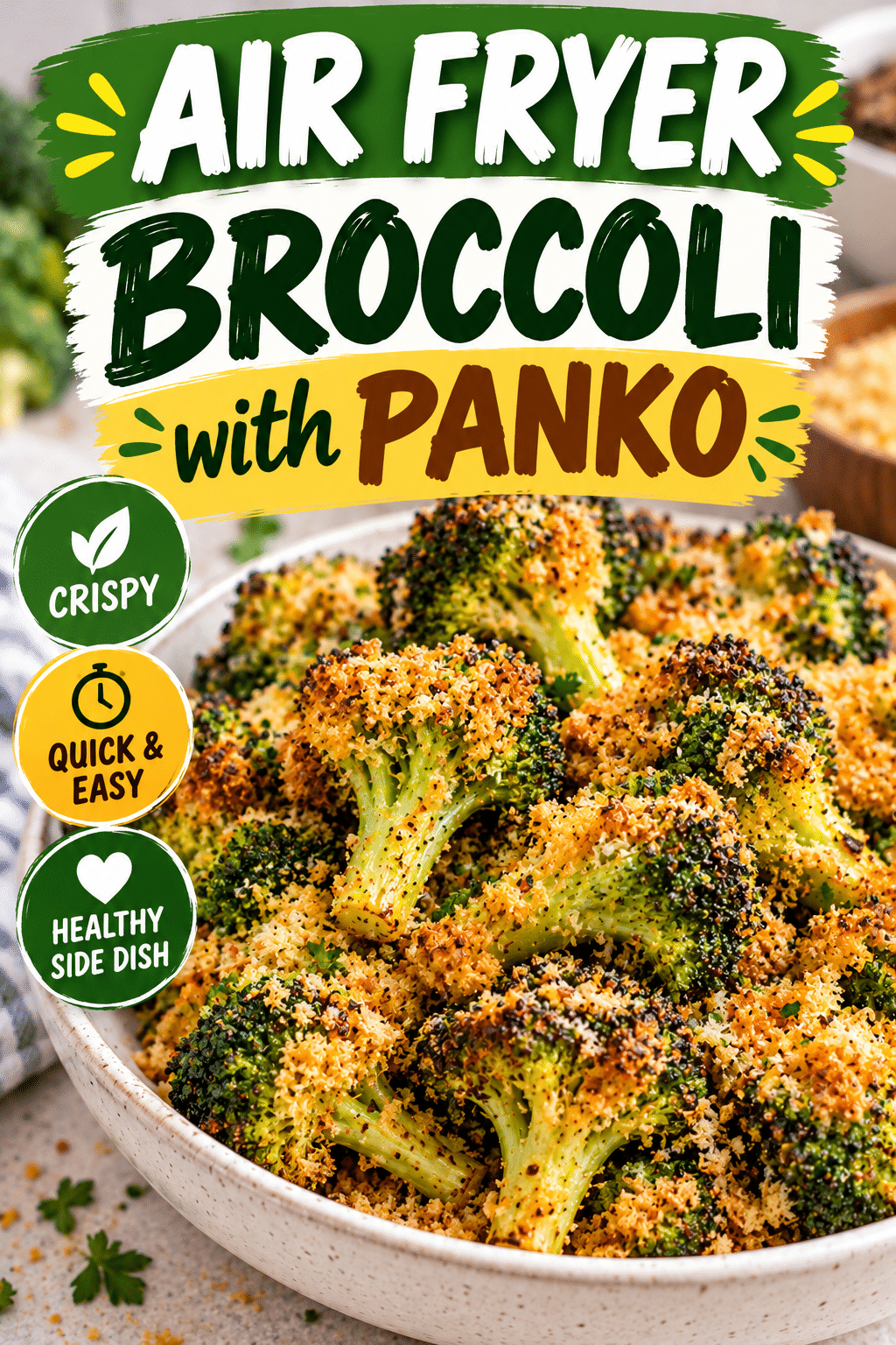 Read more about the article Air Fryer Broccoli with Panko – Extra Crispy Recipe