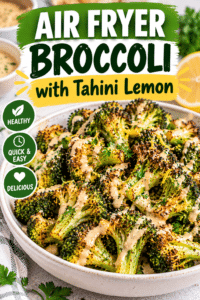 Read more about the article Air Fryer Broccoli with Tahini Lemon Sauce