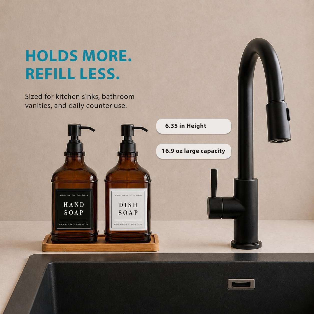Matching Pump Bottles bathroom decor