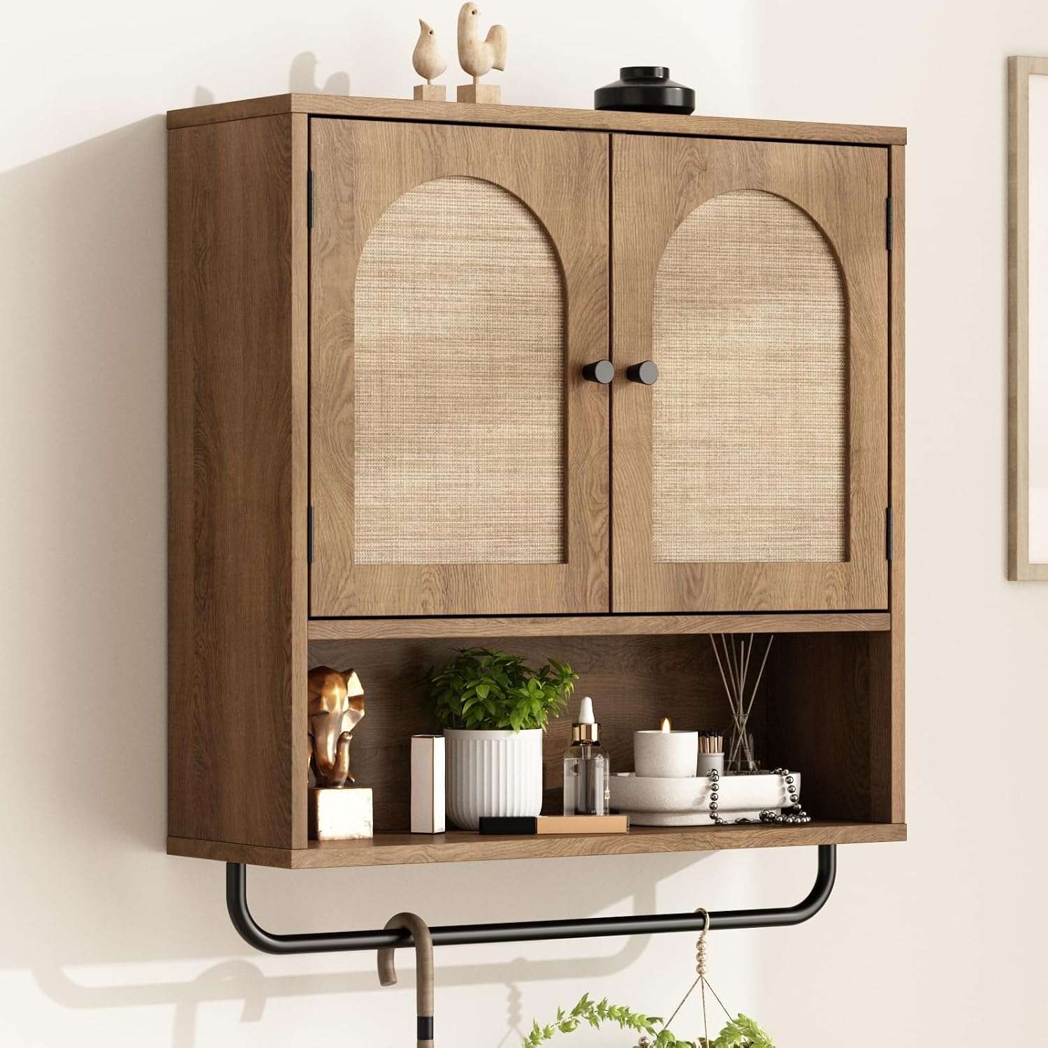 No Drill Storage for rental bathroom decor