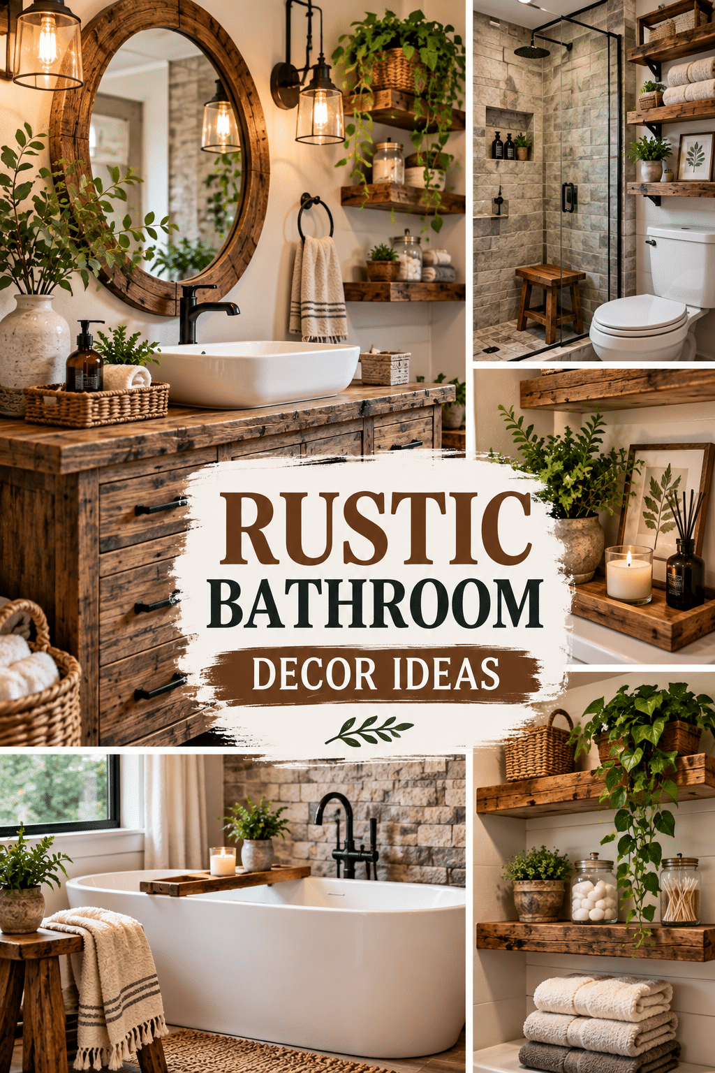 Read more about the article 20 Rustic Bathroom Decor Ideas Full of Natural Charm