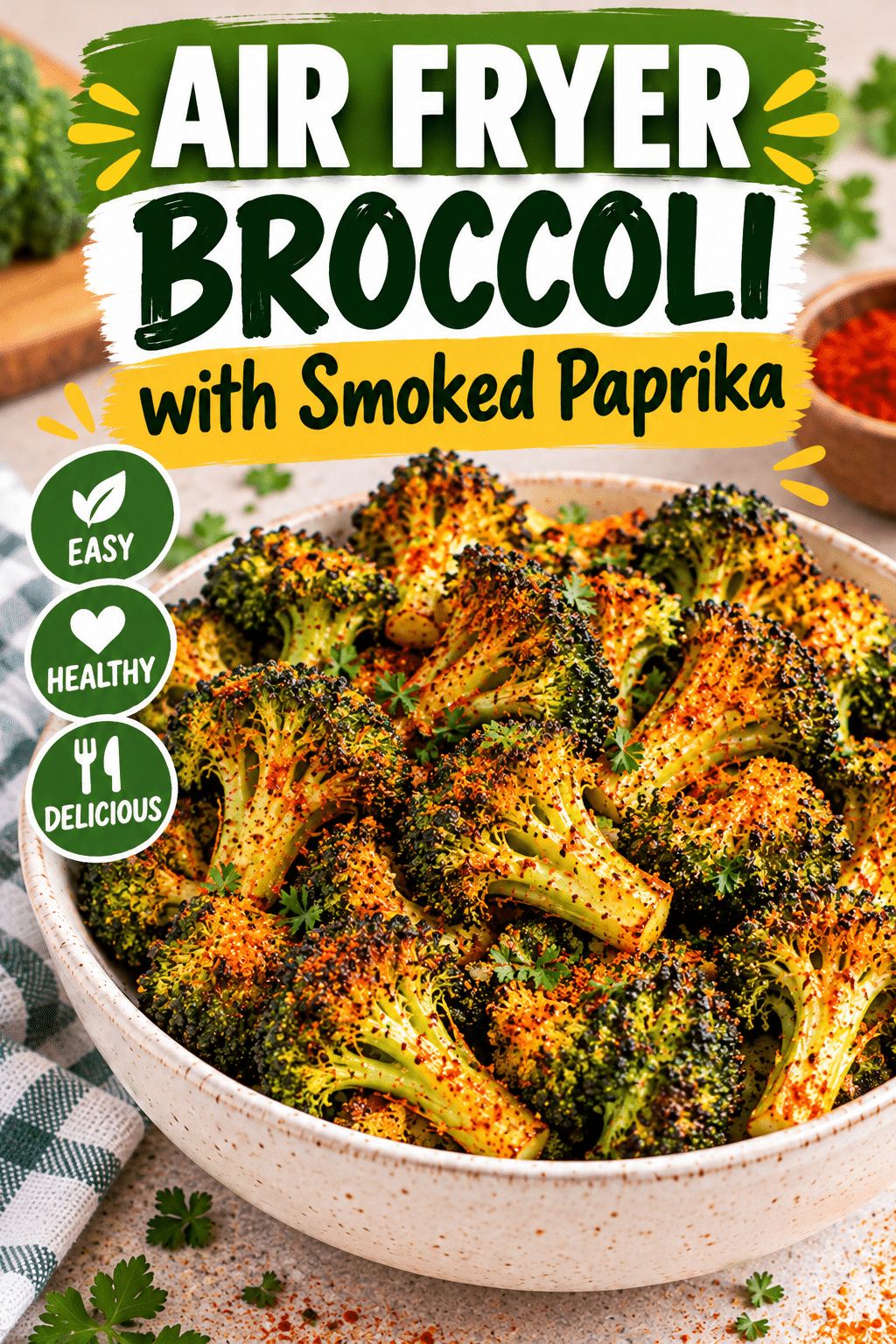 Read more about the article Air Fryer Broccoli with Smoked Paprika – Easy