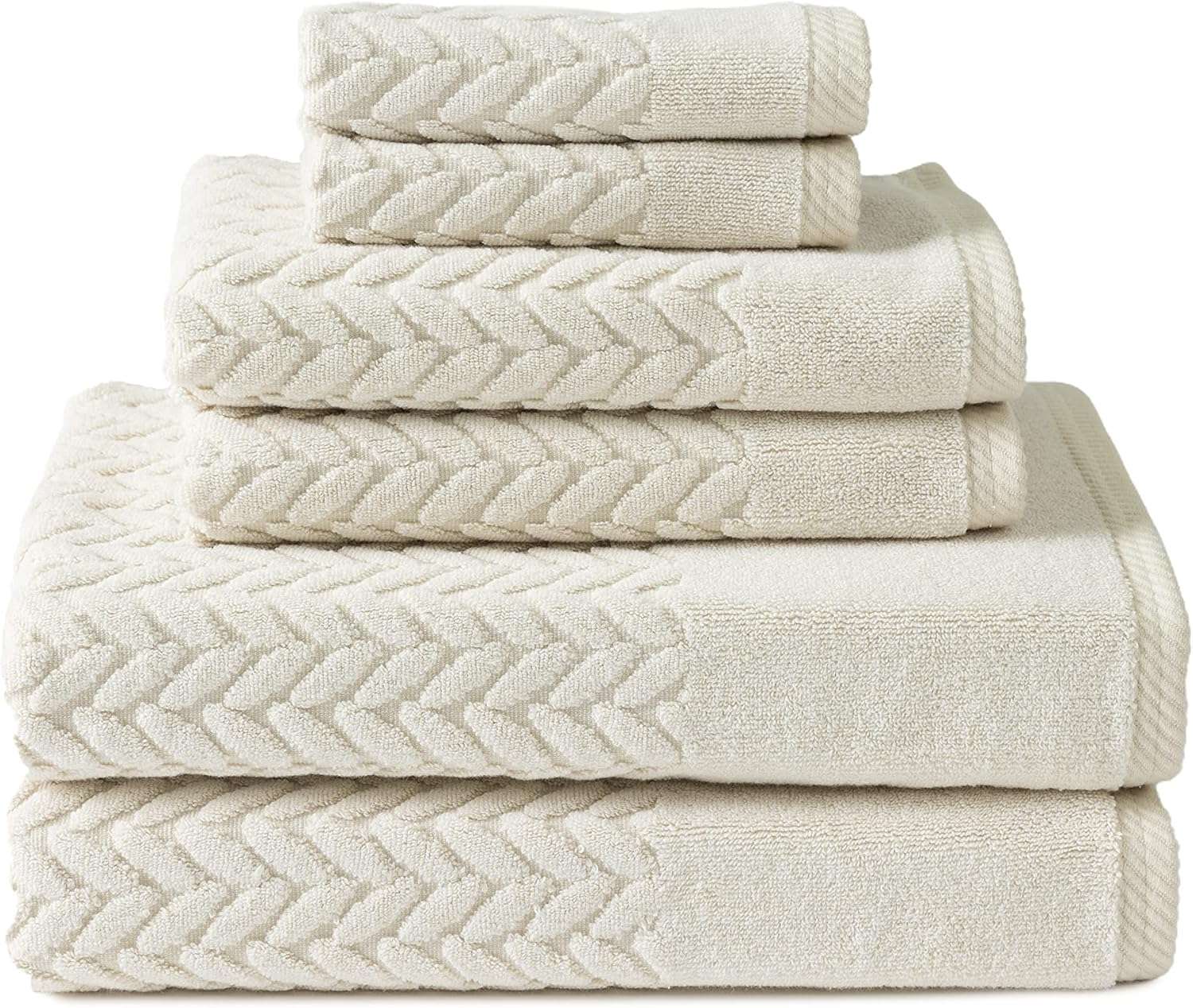 Stacked Washcloths bathroom shelf decor