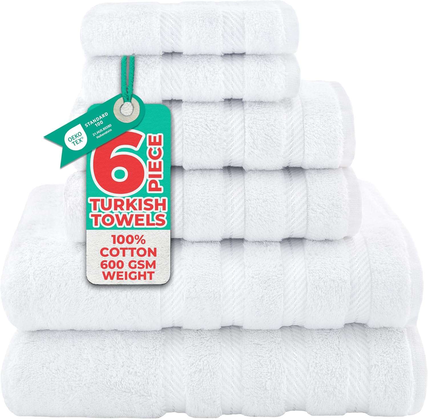 Textured cotton towels for a rustic bathroom