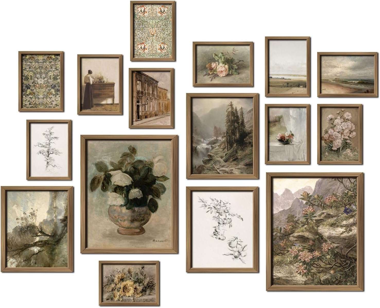 Vintage Inspired Art bathroom decor