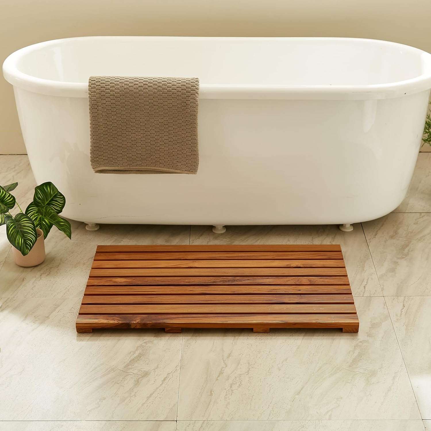 Wood Bath Mat bathroom decor